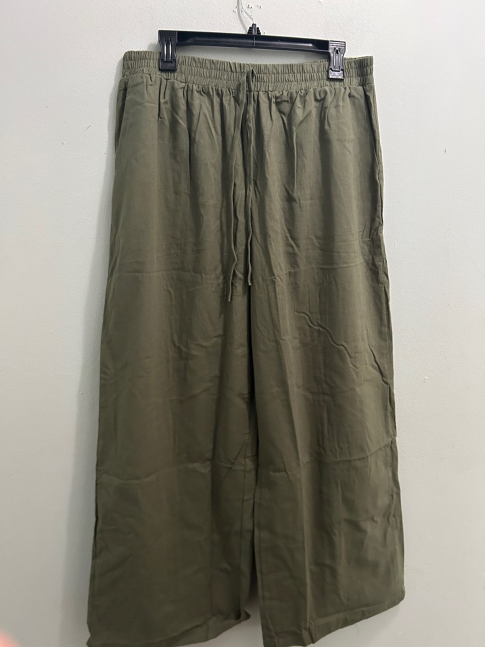 Doublju  2pcs Olive Green Wide-Leg Pants with matching top - Picture 5 of 6